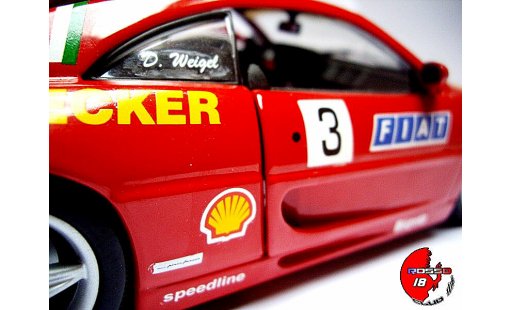 Ferrari F355 Berlinetta 1/18 Hot Wheels ferrari Berlina challenge #3 d.weigel auto becker coche miniatura